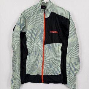 adidas Terrex Light Green, Black & Orange Windbreaker Jacket